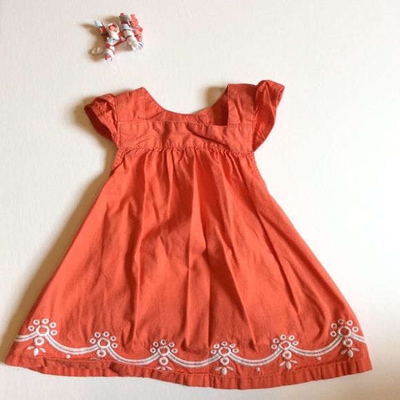 Gymboree Other - Gymboree coral embroidered halter tunic